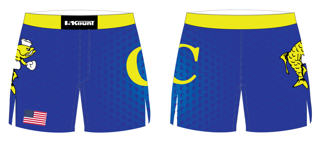 Charlotte HS Blue Tarpon Gold Sublimated Board Shorts - 5KounT