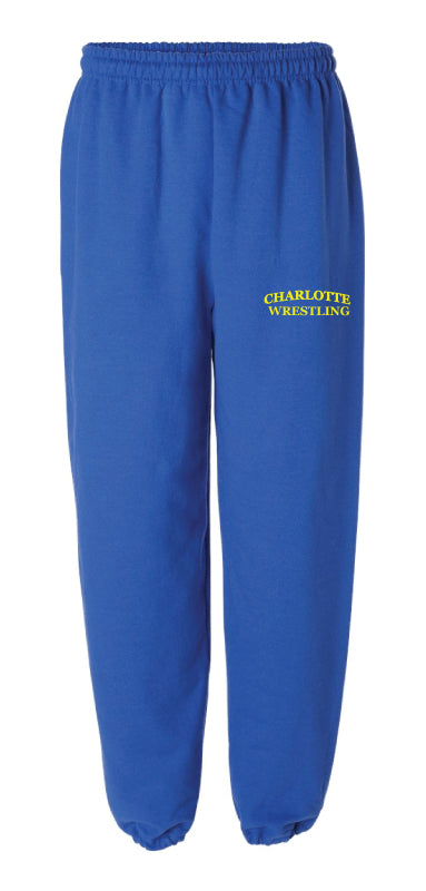 Charlotte HS Blue Tarpon Gold Cotton Sweatpants - Royal - 5KounT