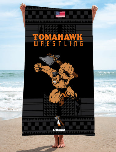Tomahawk Wrestling Club Sublimated Beach Towel - 5KounT2018