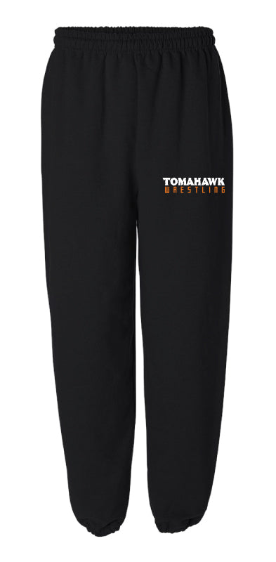 Tomahawk Wrestling Cotton Sweatpants - Black - 5KounT