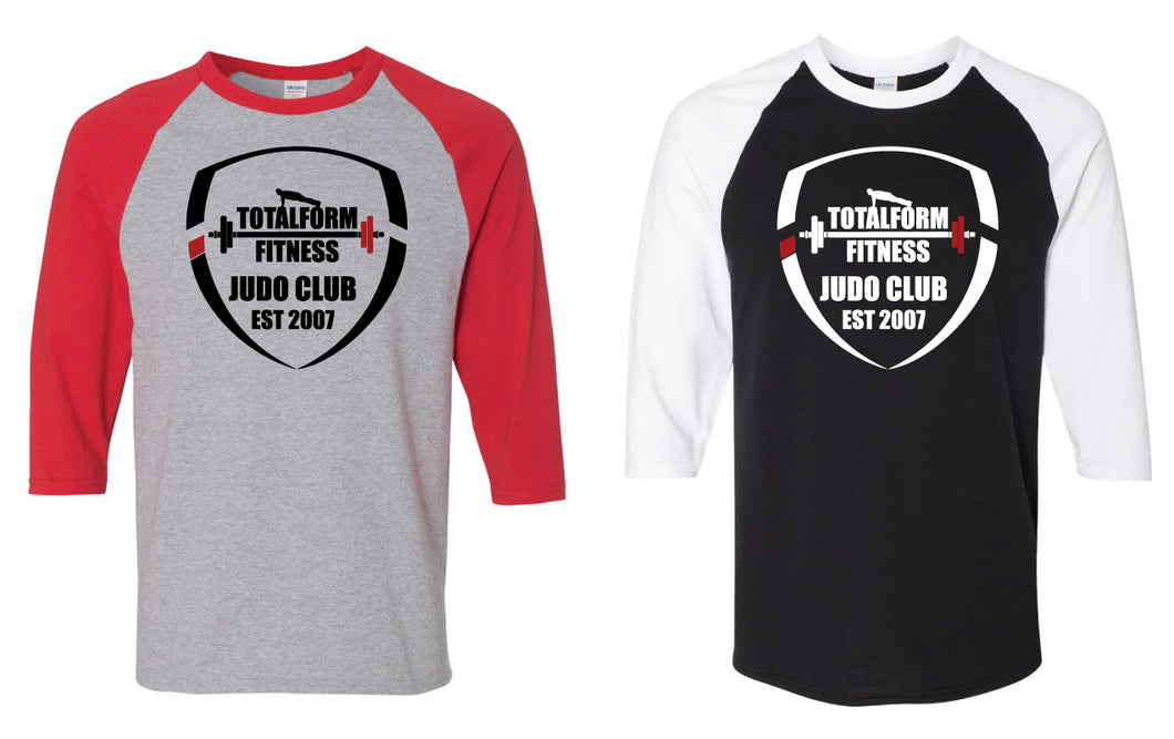 Total Form Fitness Judo Baseball Shirt - Grey/Red or Black/White - 5KounT