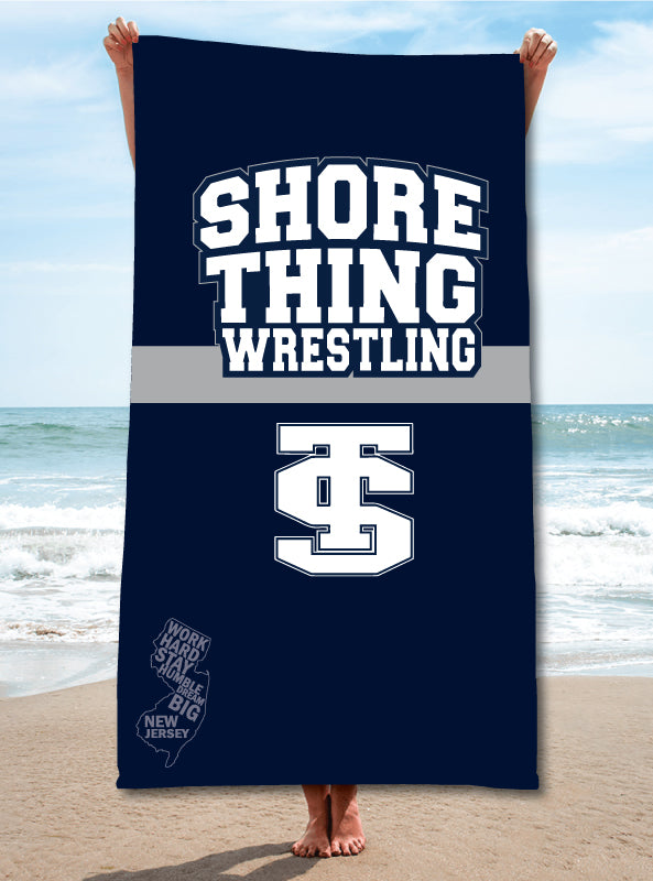 Shore Thing Wrestling Sublimated Beach Towel - 5KounT2018