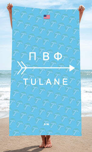 Tulane Sorority Sublimated Beach Towel - 5KounT2018