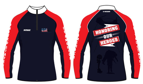 USA Cheerleaders Sublimated Quarter Zip - 5KounT