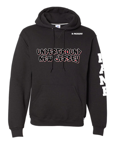 NJ Underground Wrestling Club Russell Athletic Cotton Hoodie - Black - 5KounT2018