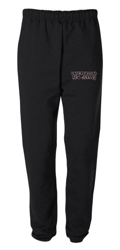 NJ Underground Wrestling Club Cotton Sweatpants - Black - 5KounT2018