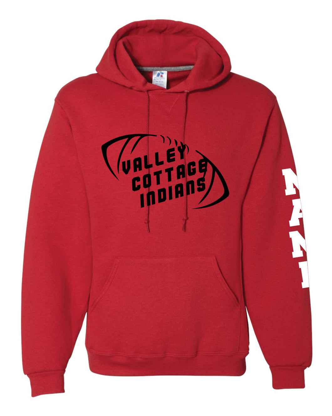 VCI Youth Football Russell Athletic Cotton Hoodie - Red - 5KounT2018