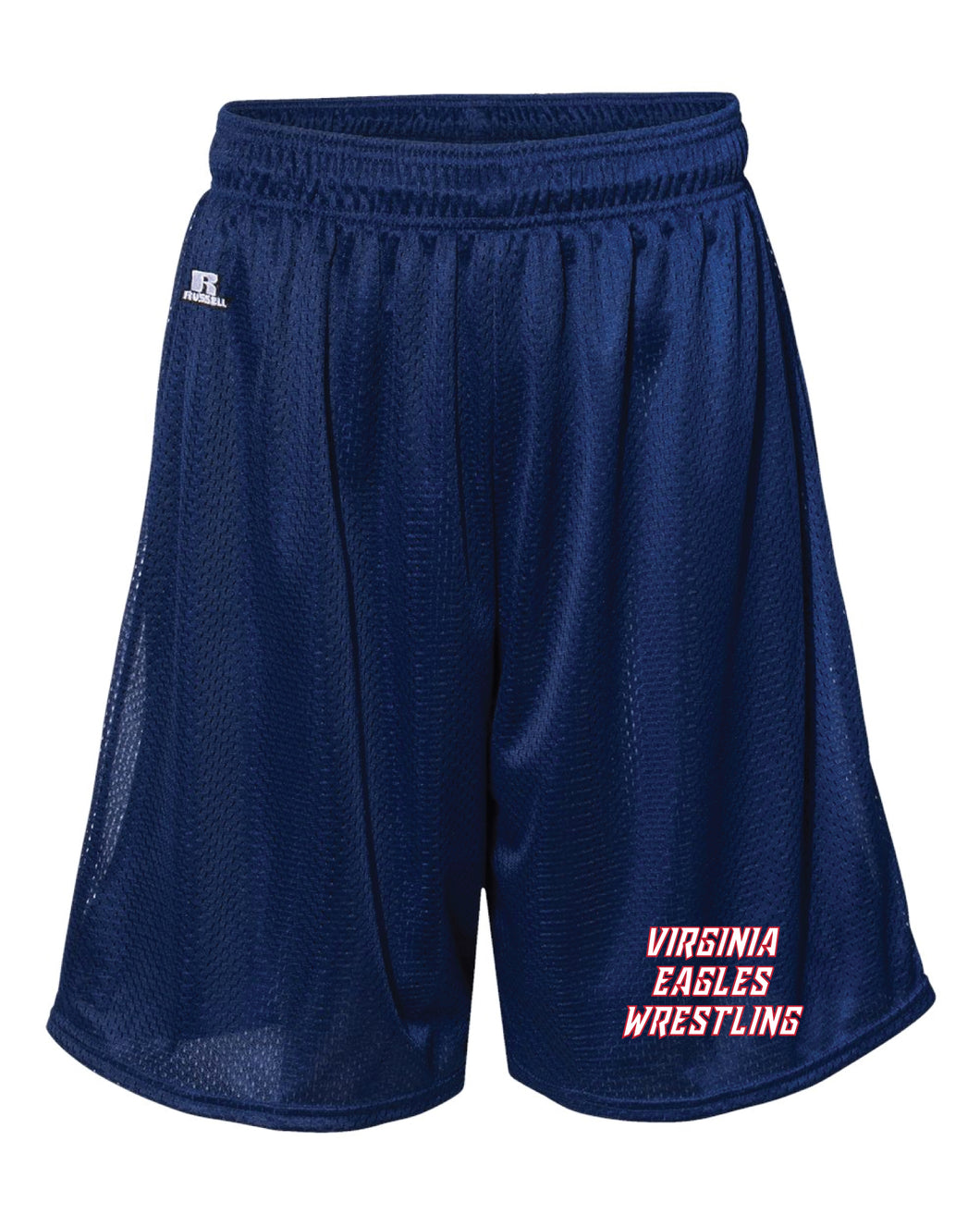 Virginia Eagles Wrestling Russell Athletic Tech Shorts - Navy - 5KounT2018