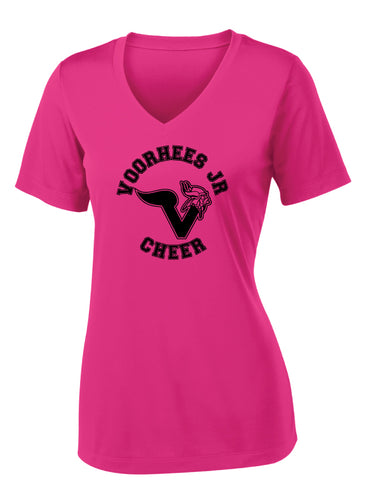 Voorhees Jr Cheer Women's V-Neck Dryfit - Pink - 5KounT2018