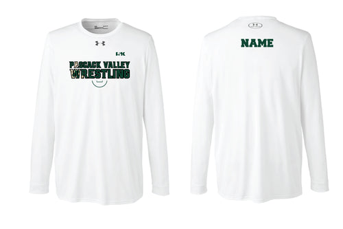 Pascack Valley Wrestling Under Armour Long Sleeve Shirt - White / Green