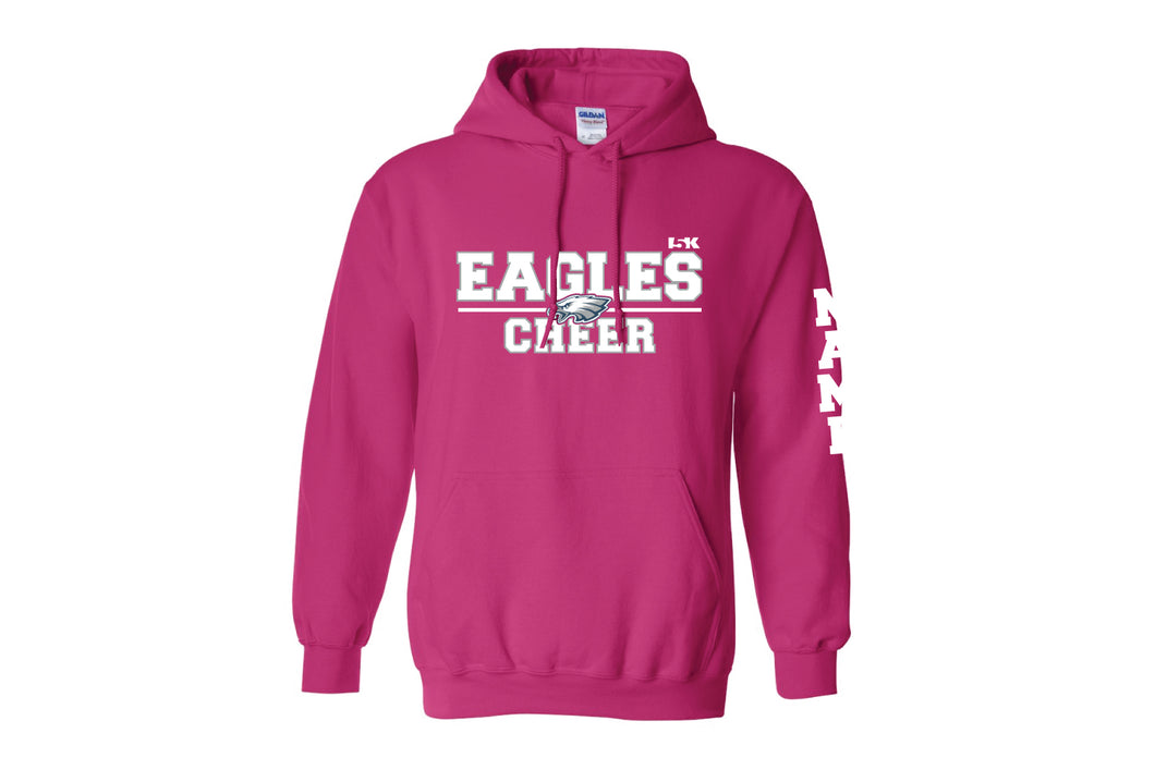 Wethersfield Eagles Cheer Cotton Hoodie-Pink - 5KounT
