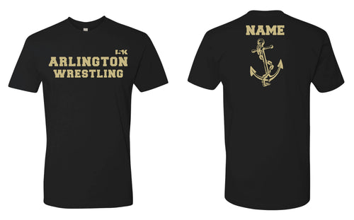 Arlington Wrestling Cotton Crew Tee - Black - 5KounT2018
