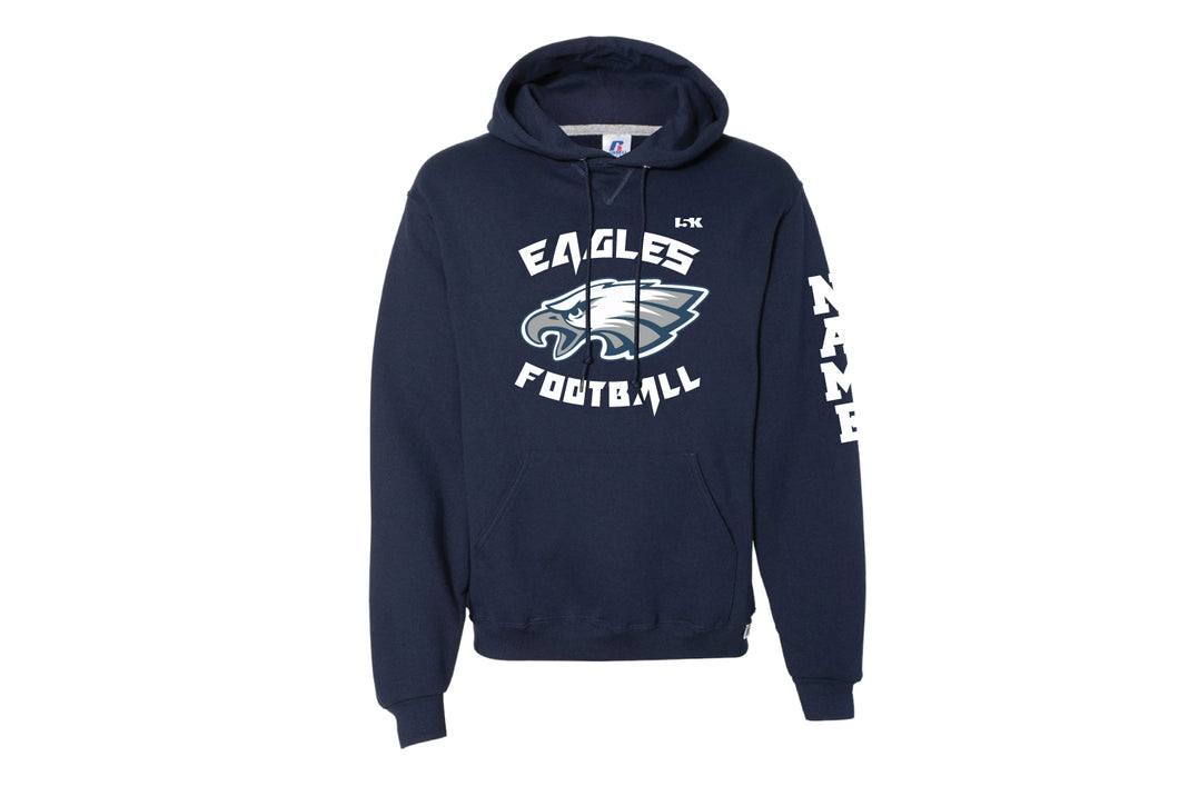 Wethersfield Eagles Football Russell Athletic Cotton Hoodie - NAVY - 5KounT