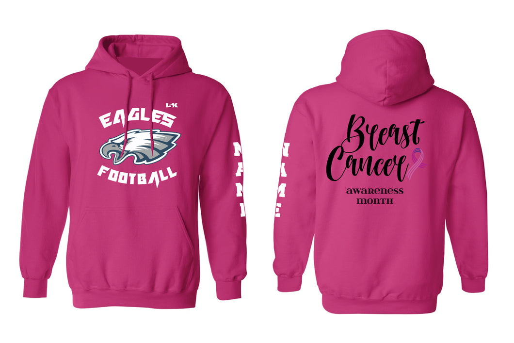 Wethersfield Eagles Football Cotton Hoodie Cancer Awareness Pink - 5KounT