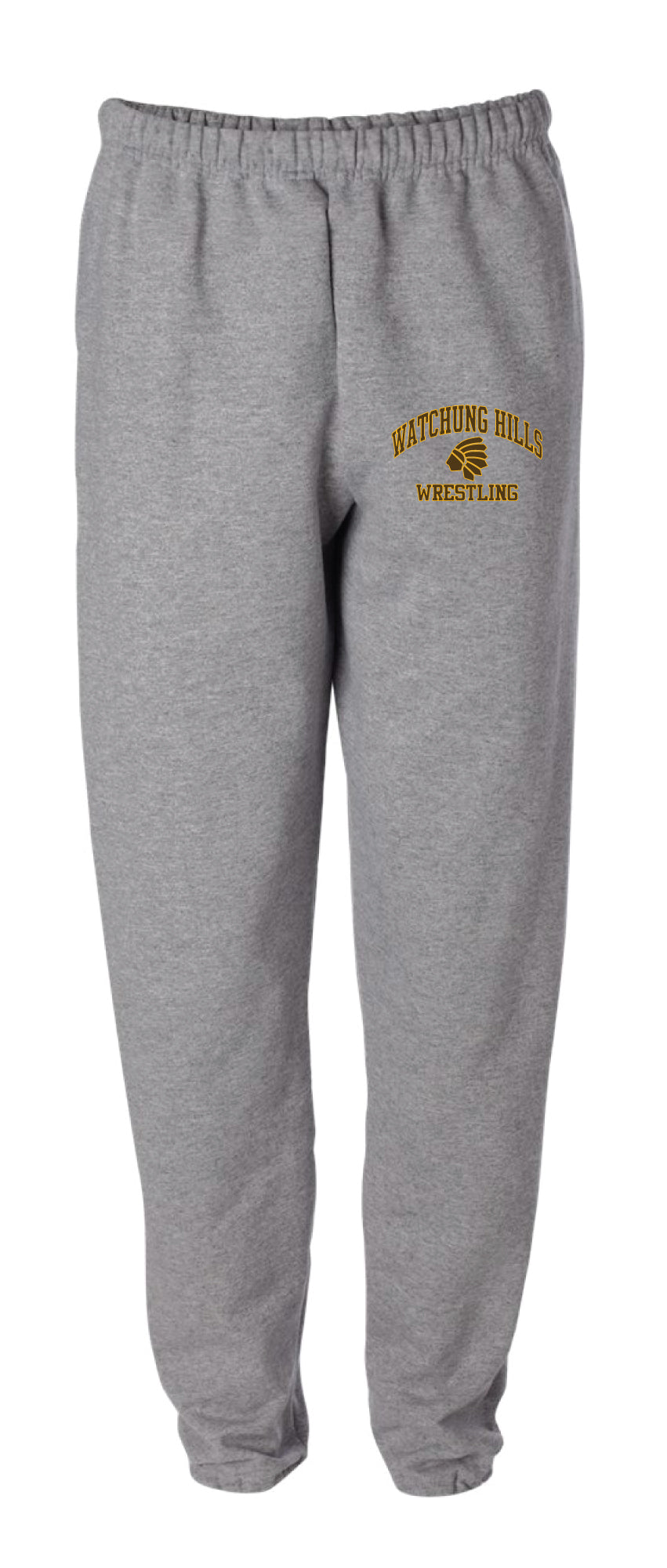 Watchung Hills Wrestling Cotton Sweatpants - Grey - 5KounT2018