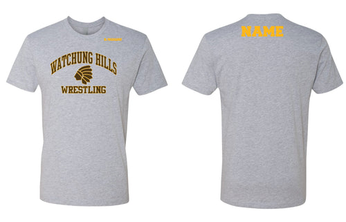 Watchung Hills Wrestling Cotton Crew Tee - Grey - 5KounT2018