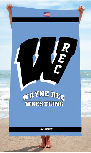 Wayne Rec Wrestling Sublimated Beach Towel - 5KounT2018