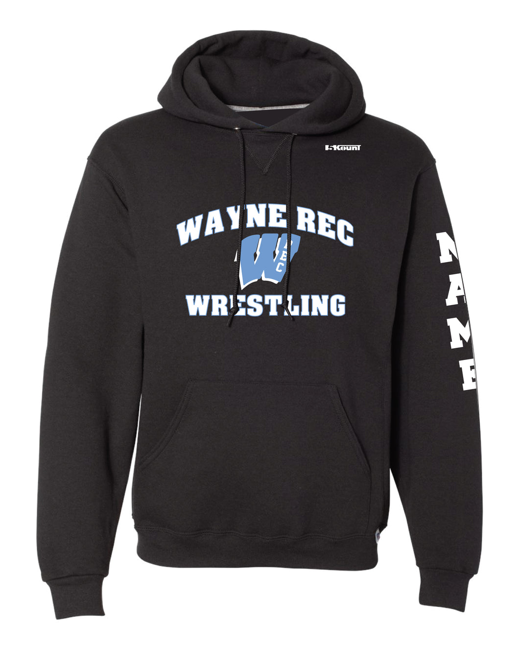 Wayne Rec Wrestling Russell Athletic Cotton Hoodie - Black - 5KounT2018