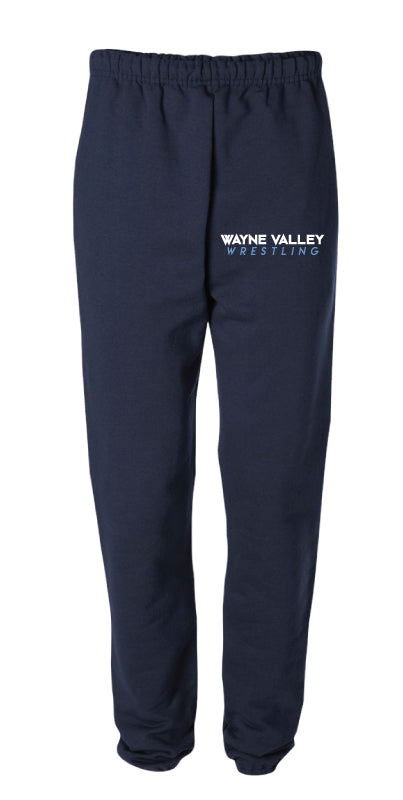 Wayne Valley Wrestling Cotton Sweatpants - Navy - 5KounT2018