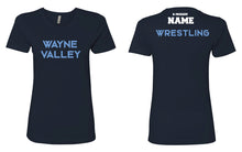 Wayne Valley Wrestling Women's Cotton Crew Tee - Navy/White - 5KounT