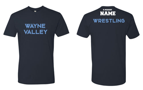 Wayne Valley Wrestling Unisex Cotton Crew Tee - Navy - 5KounT