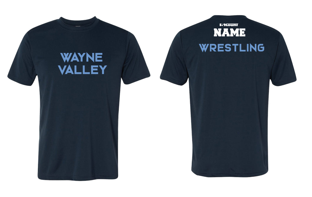 Wayne Valley Wrestling Unisex DryFit Performance Tee - Navy - 5KounT