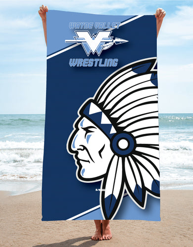 Wayne Valley Wrestling Sublimated Beach Towel - 5KounT2018