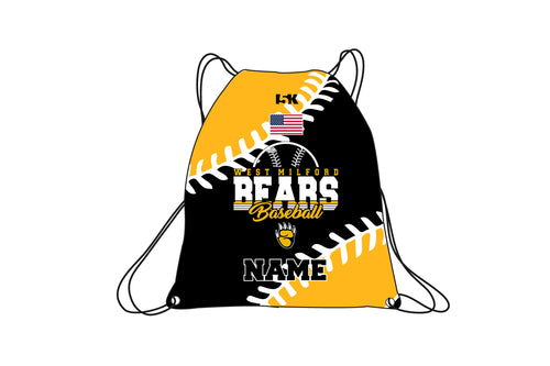 West Milford Baseball Sublimated Drawstring Bag