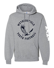 Wethersfield Eagles Football Russell Athletic Cotton Hoodie Navy/Gray - 5KounT2018