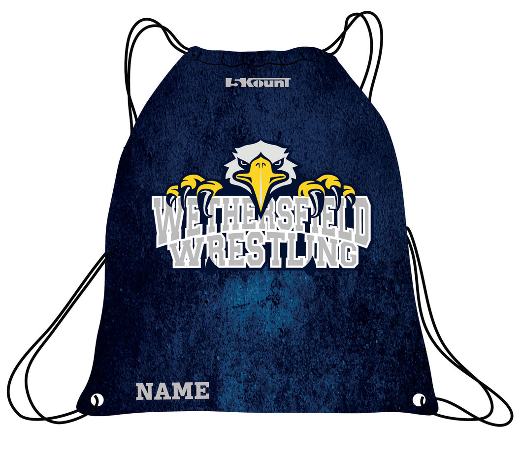 Wethersfield Wrestling Sublimated Drawstring Bag - 5KounT