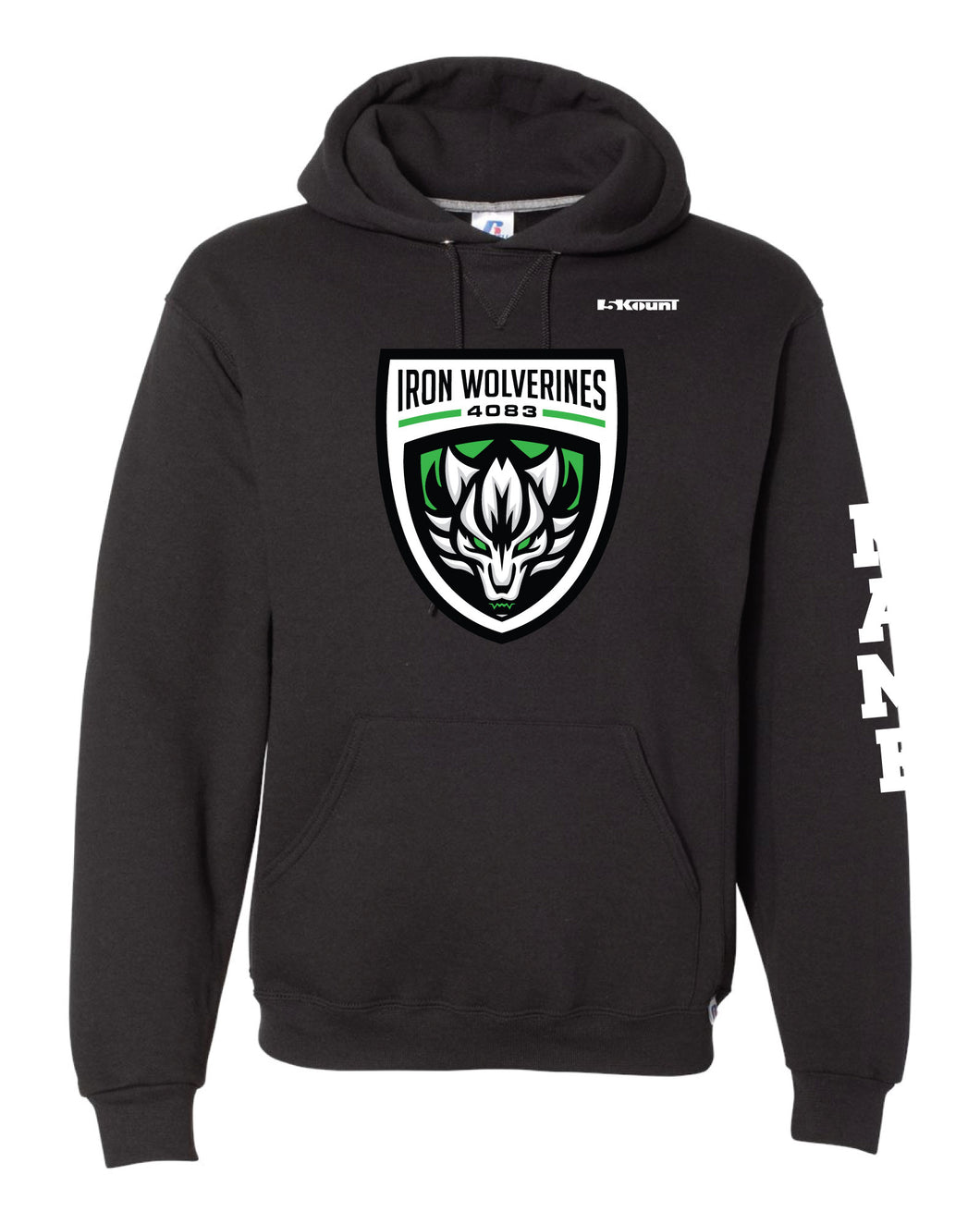 Iron Wolverines Russell Athletic Cotton Hoodie - Black - 5KounT2018