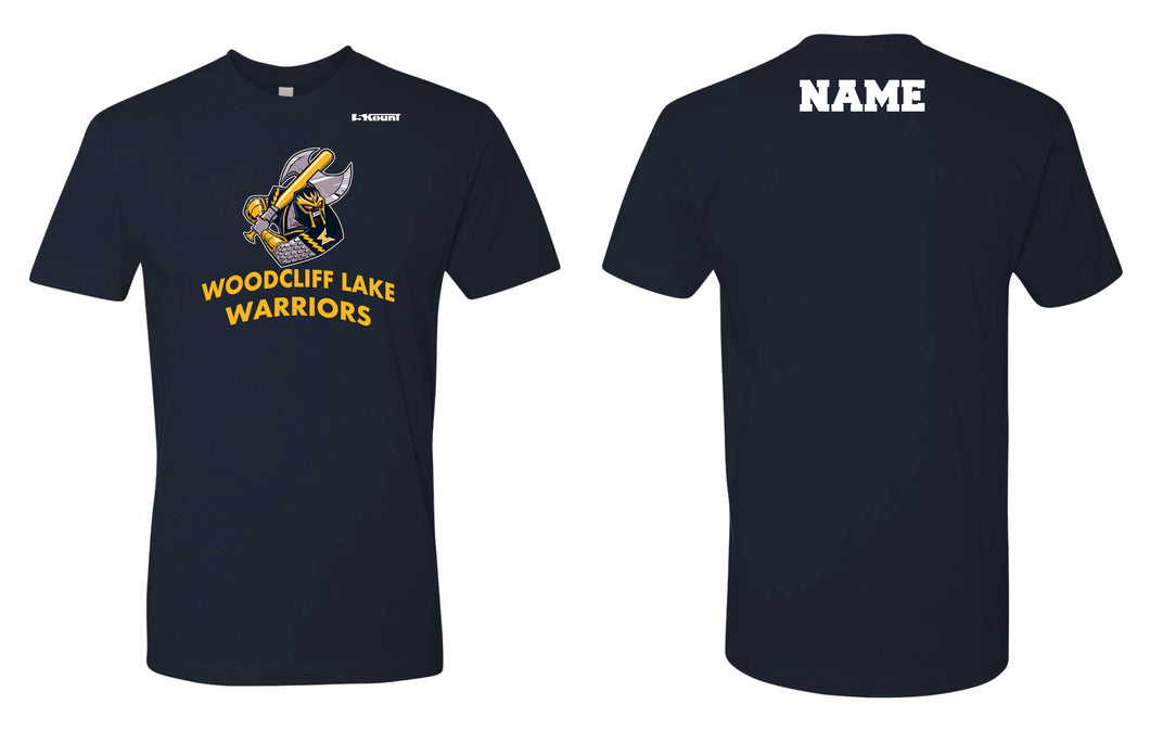 Woodcliff Lake Baseball Cotton Crew Tee - Navy - 5KounT2018