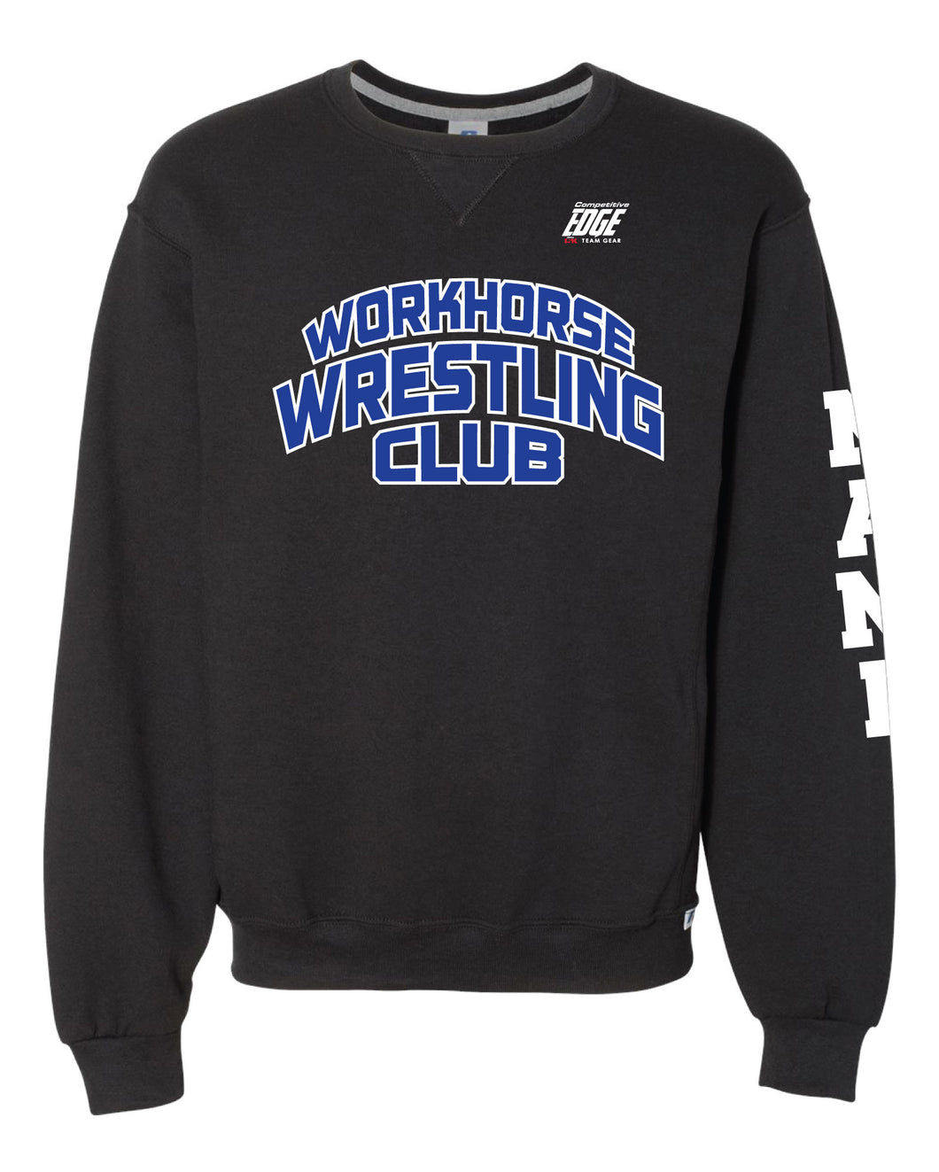 Workhorse Wrestling Club Russell Athletic Cotton Crewneck Sweatshirt - Black - 5KounT2018