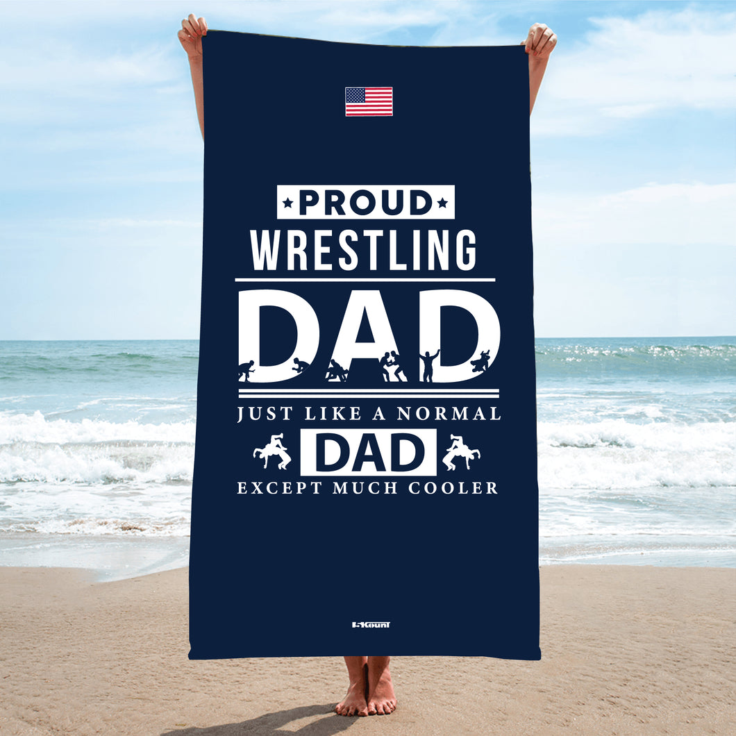 Wrestling Dad Sublimated Beach Towel - 5KounT2018