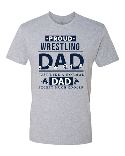Wrestling Dad Cotton Crew Tee - Heather Grey - 5KounT2018