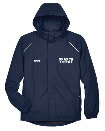 Sparta Lacrosse Hooded Rain Jacket - Navy - 5KounT