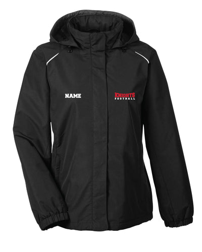 Wharton Football Hooded Rain Jacket - Black - 5KounT