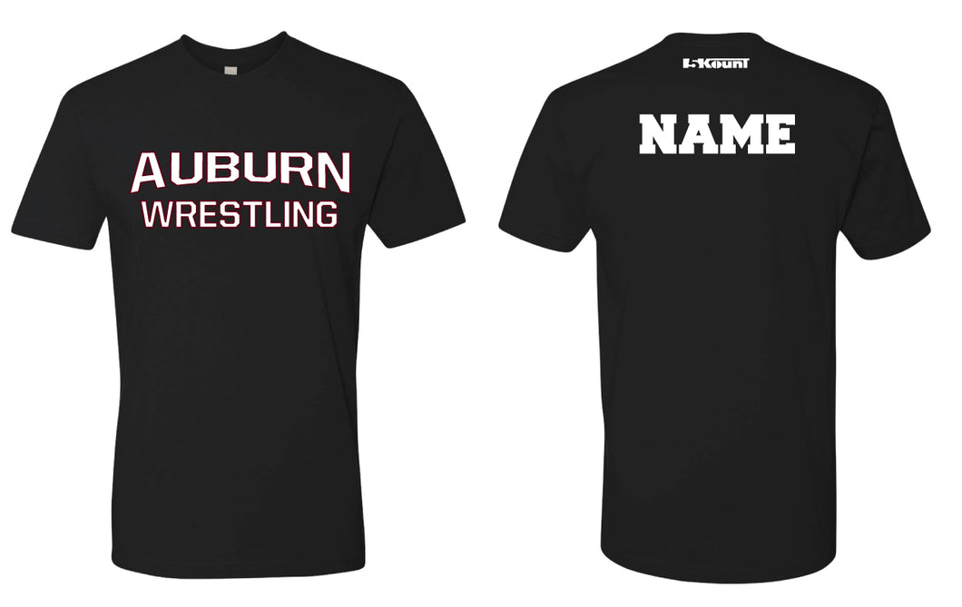 Auburn Wrestling Cotton Crew Tee - Black - 5KounT