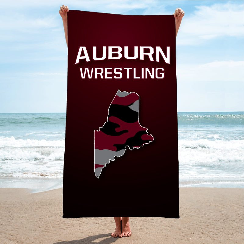 Auburn Wrestling Sublimated Beach Towel - 5KounT2018