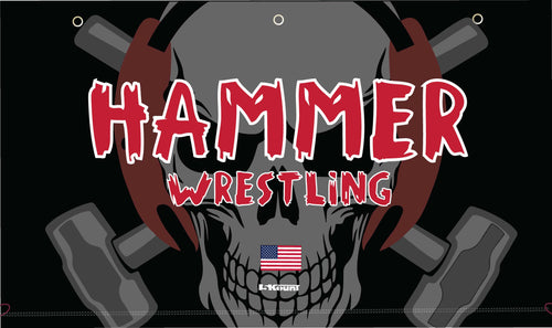 Hammer Wrestling Horizontal Canvas Banner (w/ grommets) - 5KounT
