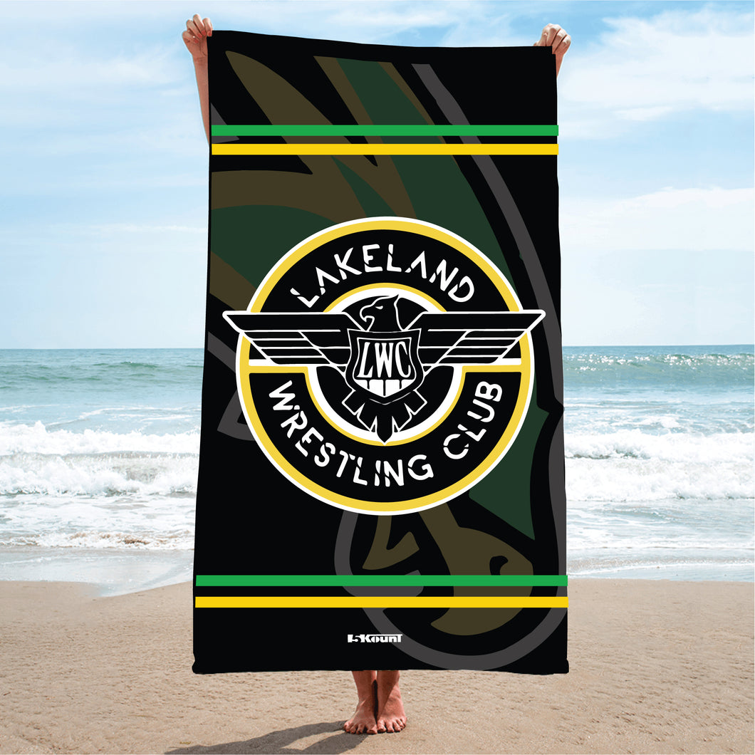 Lakeland Wrestling Sublimated Beach Towel - 5KounT