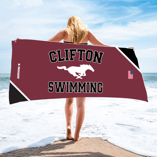 Clifton Swimming Sublimated Beach Towel - 5KounT