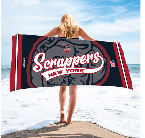 Scrappers Baseball Sublimated Beach Towel - 5KounT