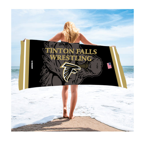 Tinton Falls Wrestling Sublimated Beach Towel - 5KounT