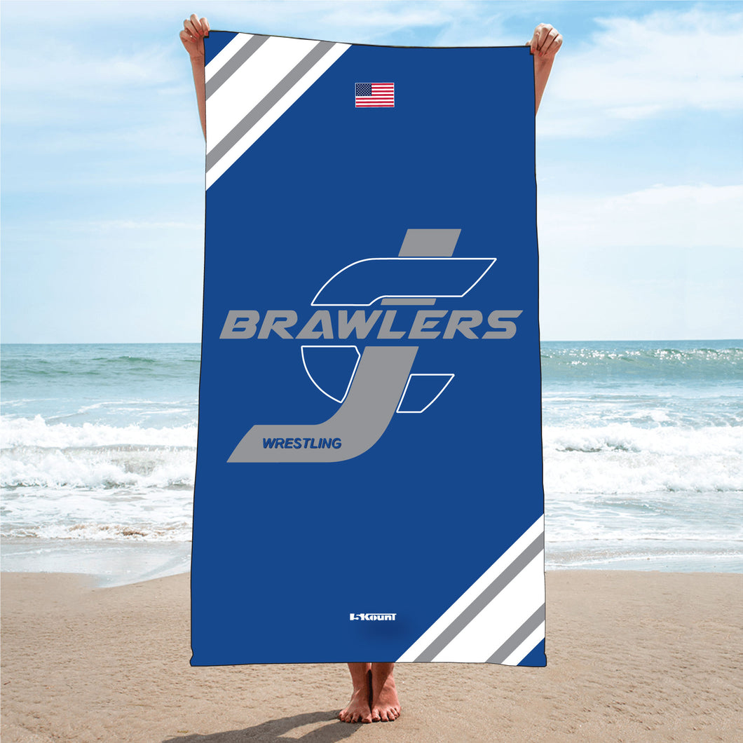 Brawlers Wrestling Sublimated Beach Towel - 5KounT
