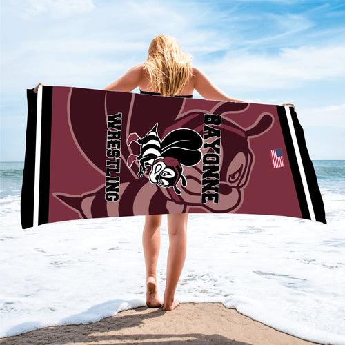 Bayonne Wrestling Sublimated Beach Towel - 5KounT