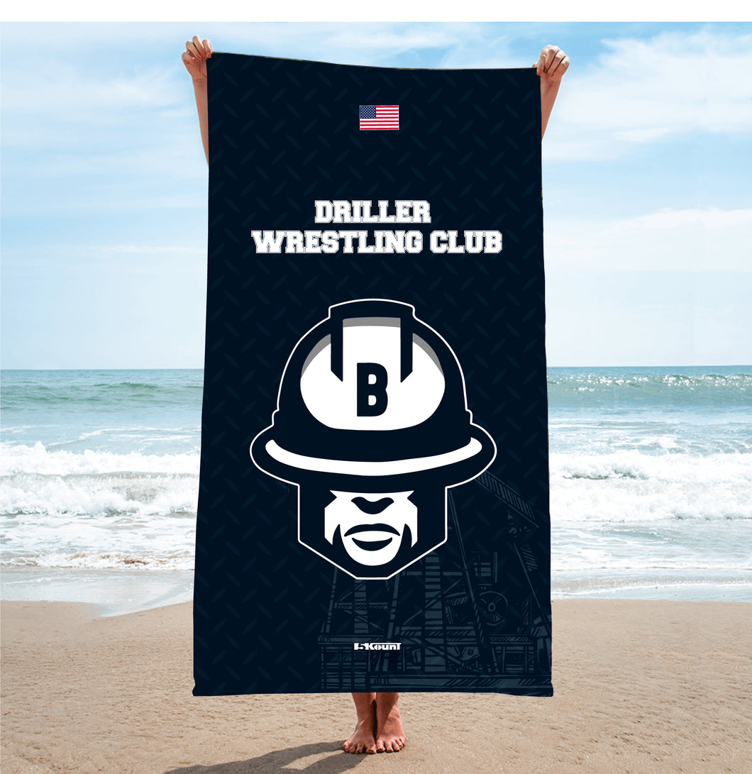 Driller Wrestling Club Sublimated Beach Towel - 5KounT