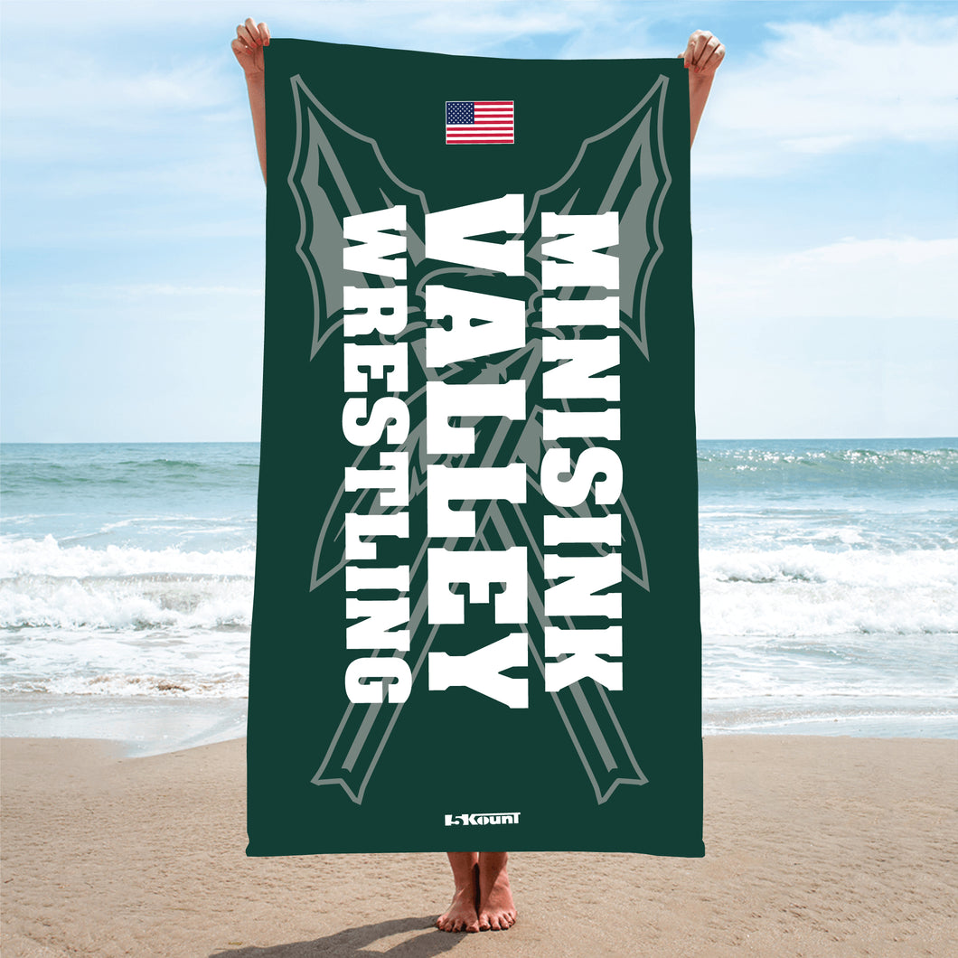 Minisink Valley Wrestling Sublimated Beach Towel - 5KounT