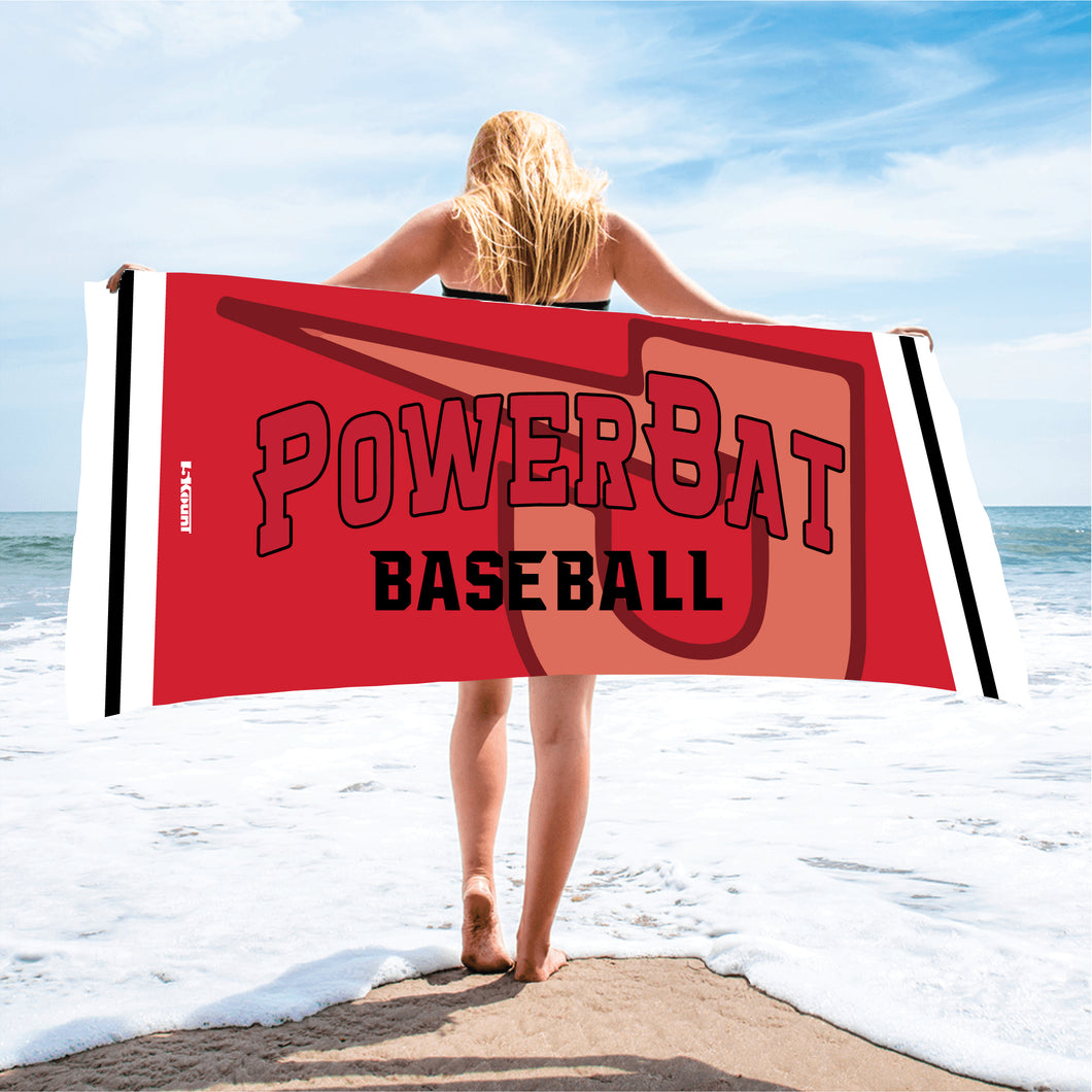 PowerBat Baseball Sublimated Beach Towel - 5KounT