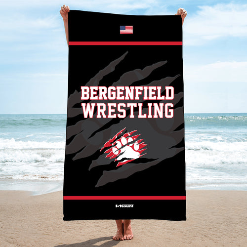 Bergenfield Wrestling Sublimated Beach Towel - 5KounT2018